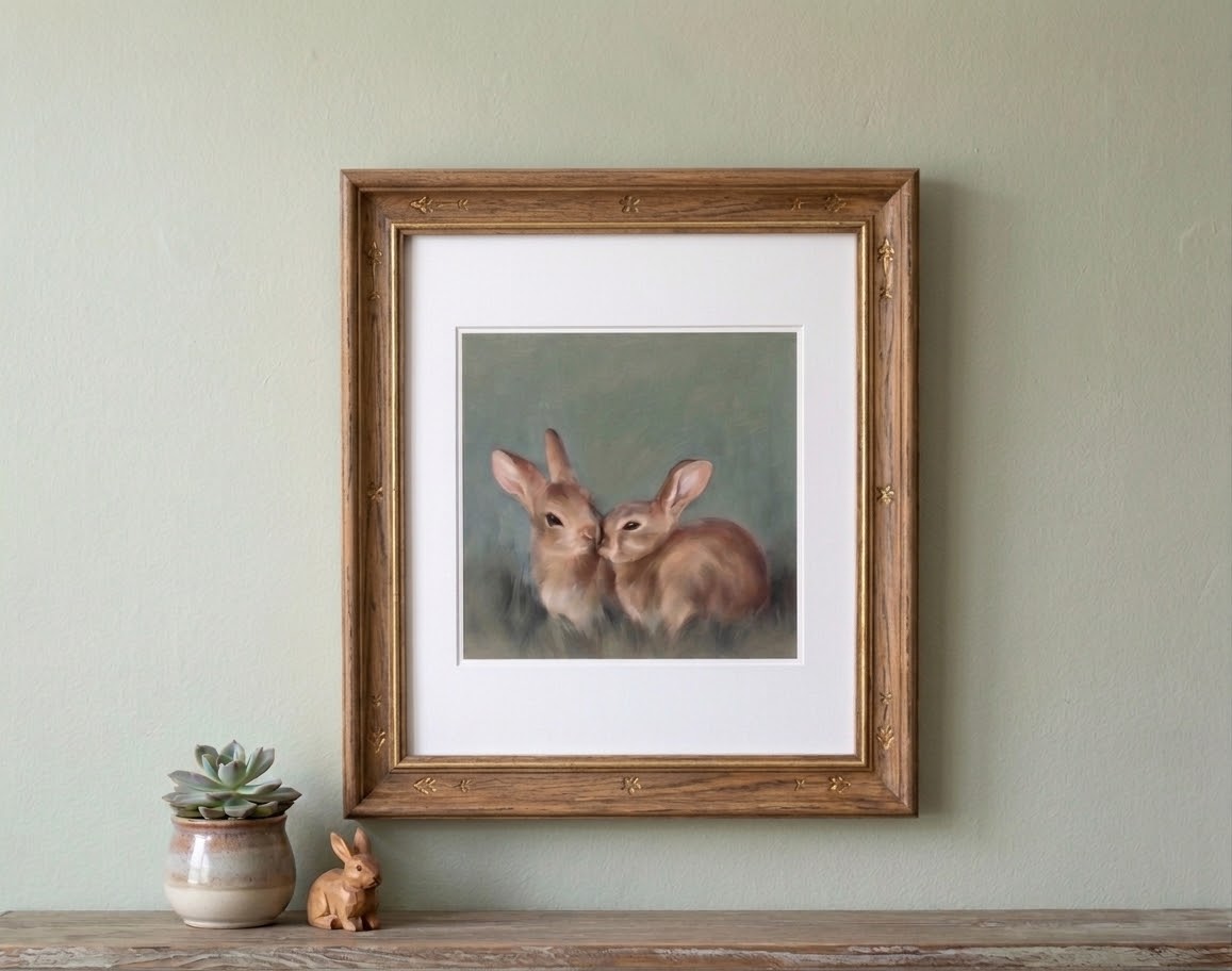 Fast Friends bunny print