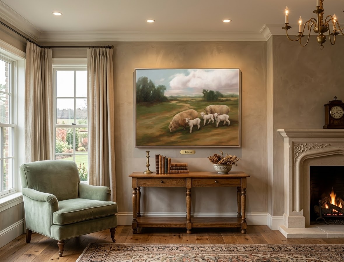 Just Passing Through, sheep landscape