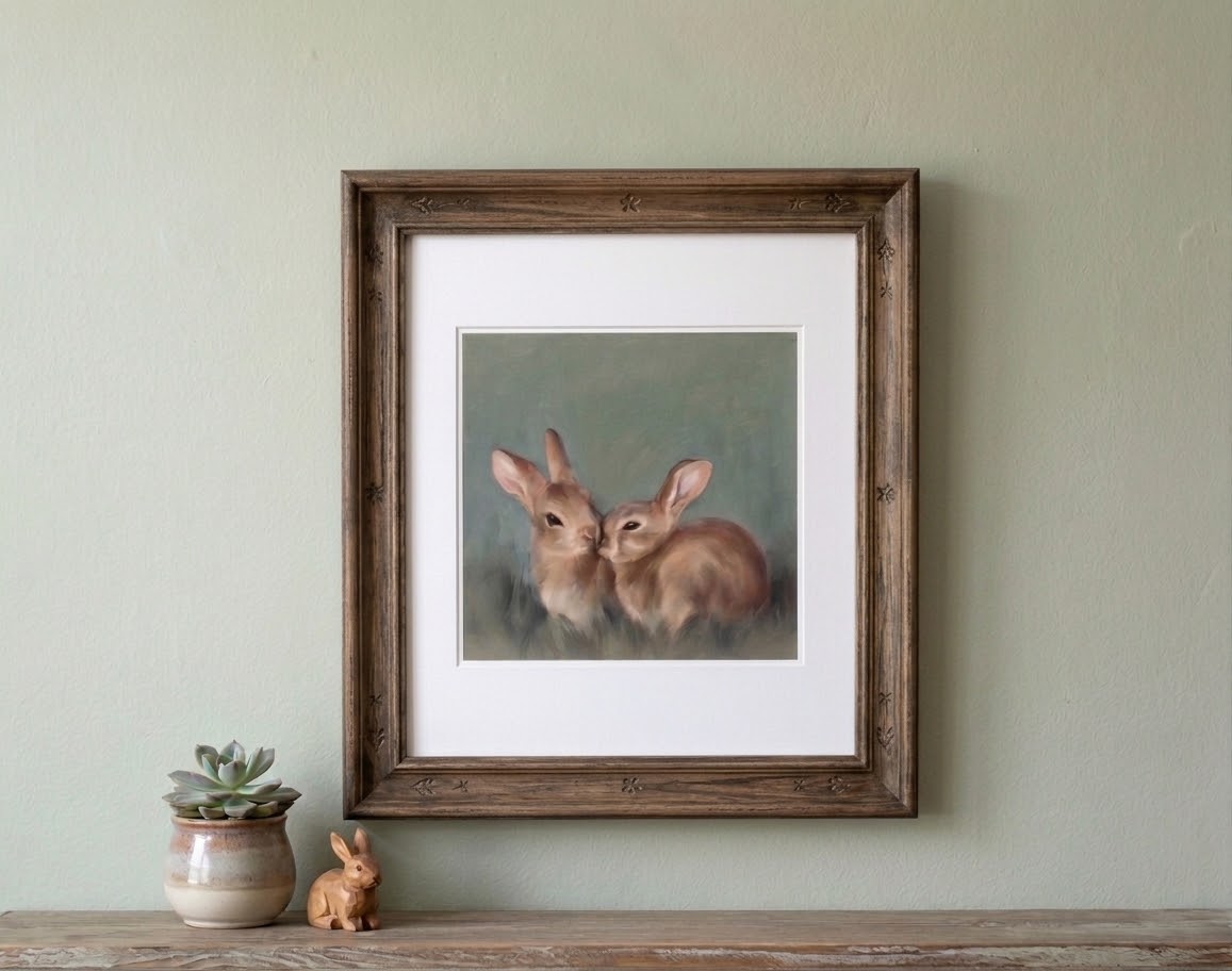 Fast Friends bunny print