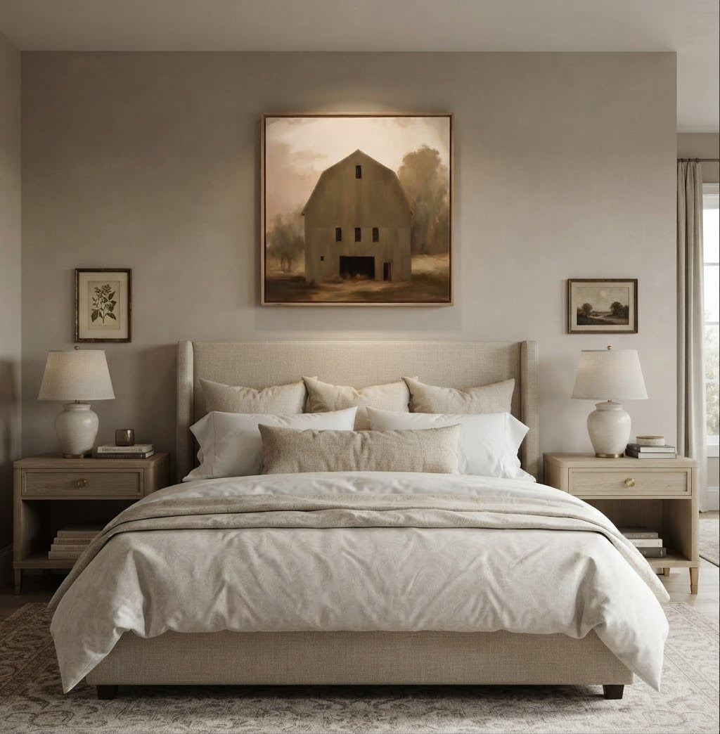 Comfort Zone, olive green barn