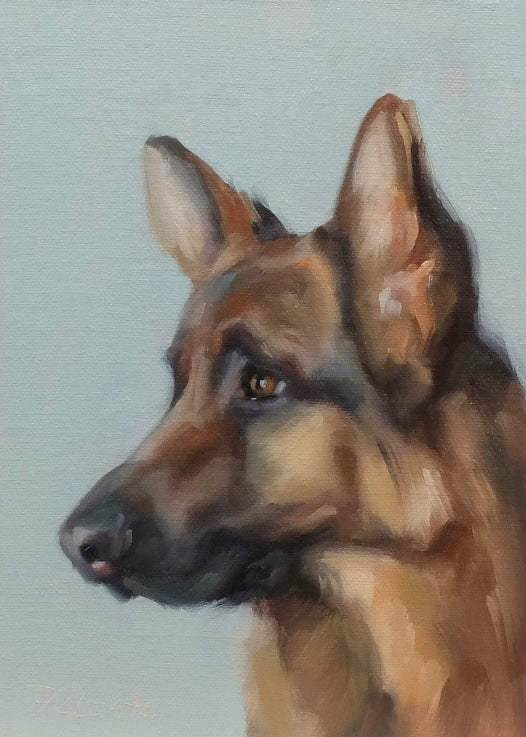 German Shepherd side view