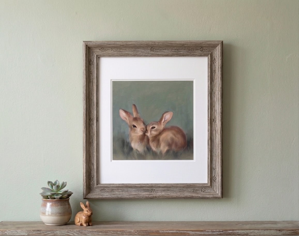 Fast Friends bunny print