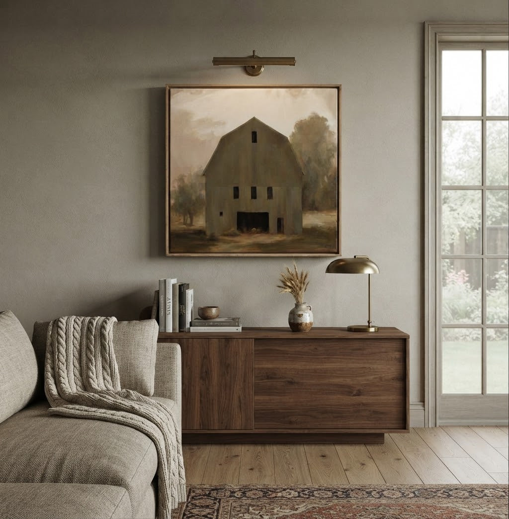 Comfort Zone, olive green barn