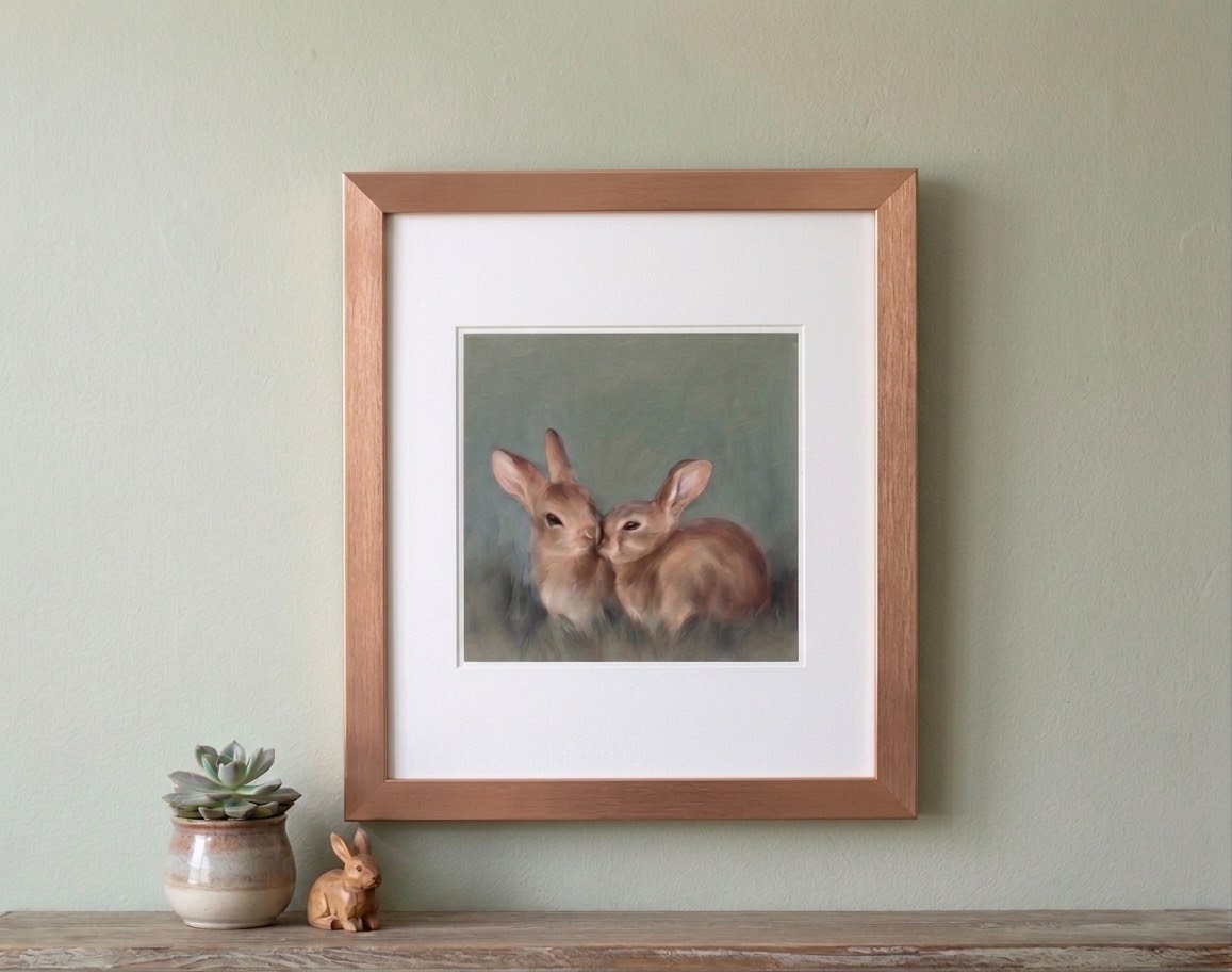 Fast Friends bunny print