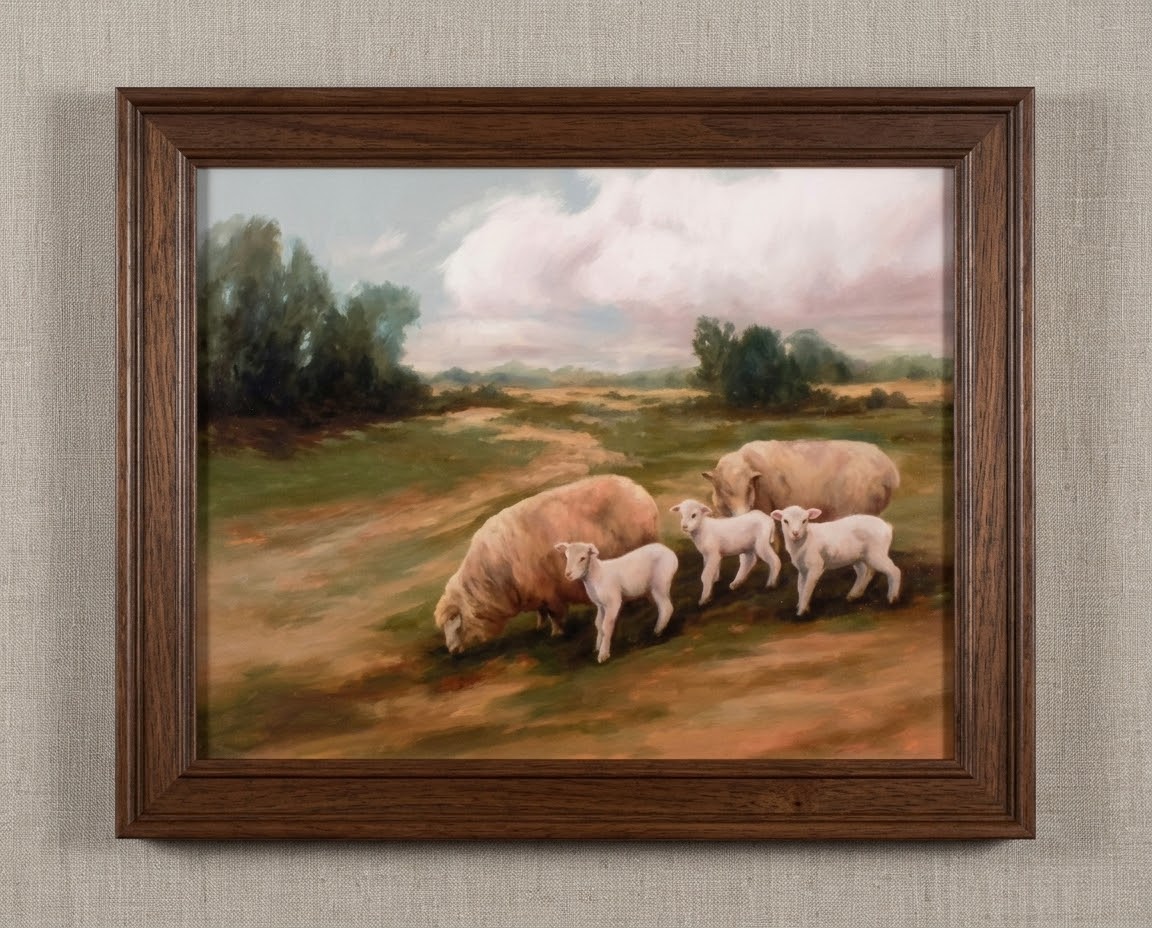 Just Passing Through sheep family print