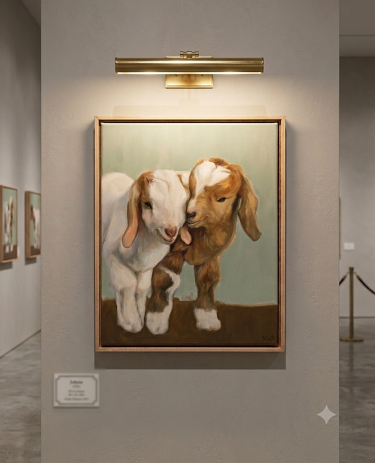Kidding Around Nubian Goat Painting
