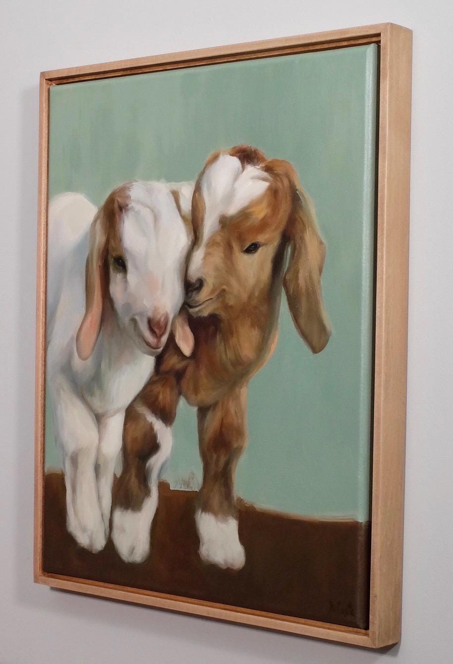 Kidding Around Nubian Goat Painting