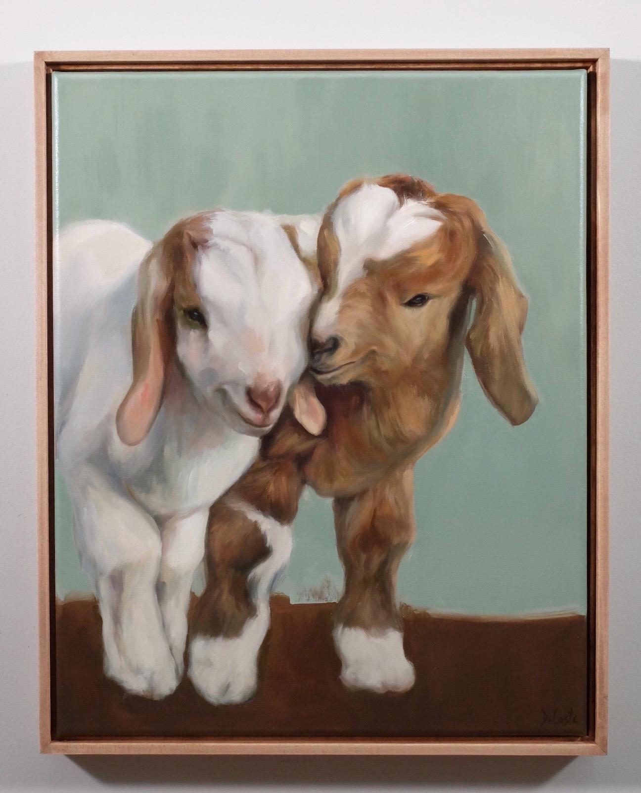 Kidding Around Nubian Goat Painting