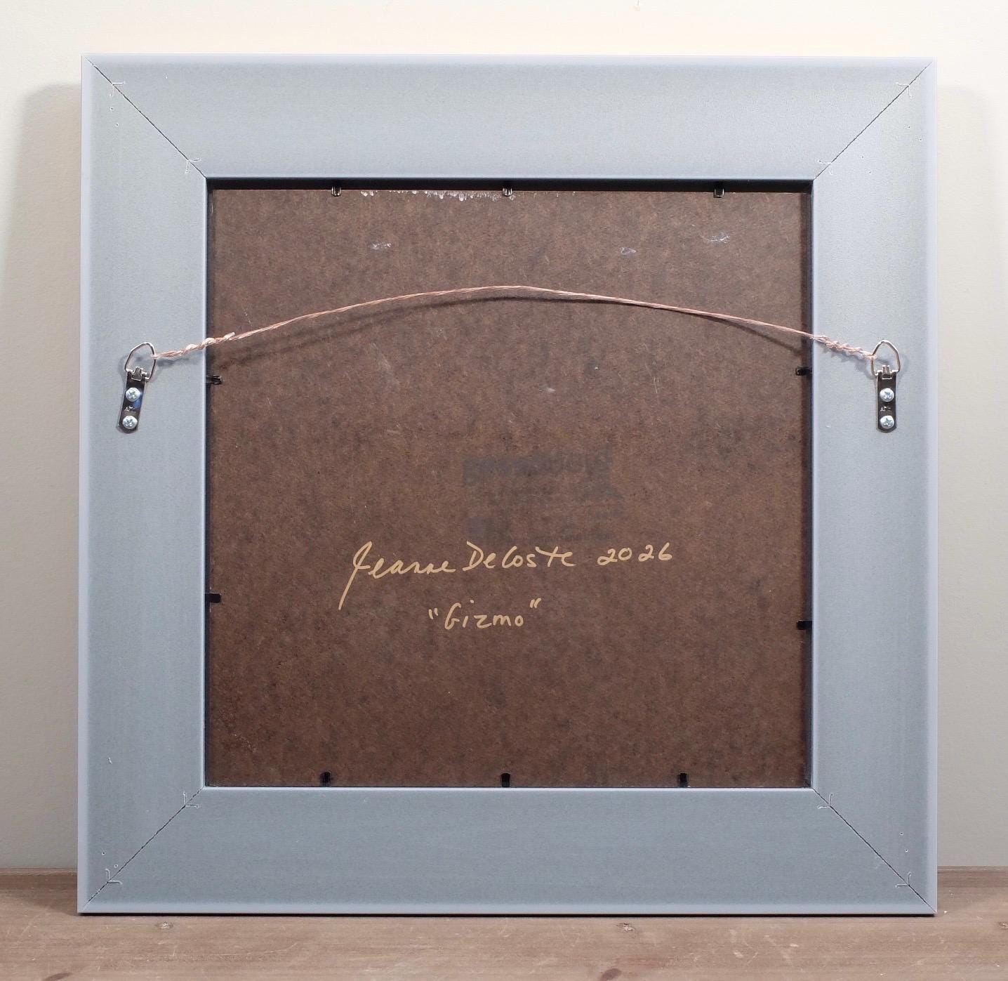 Gizmo bunny in gold plein-air frame