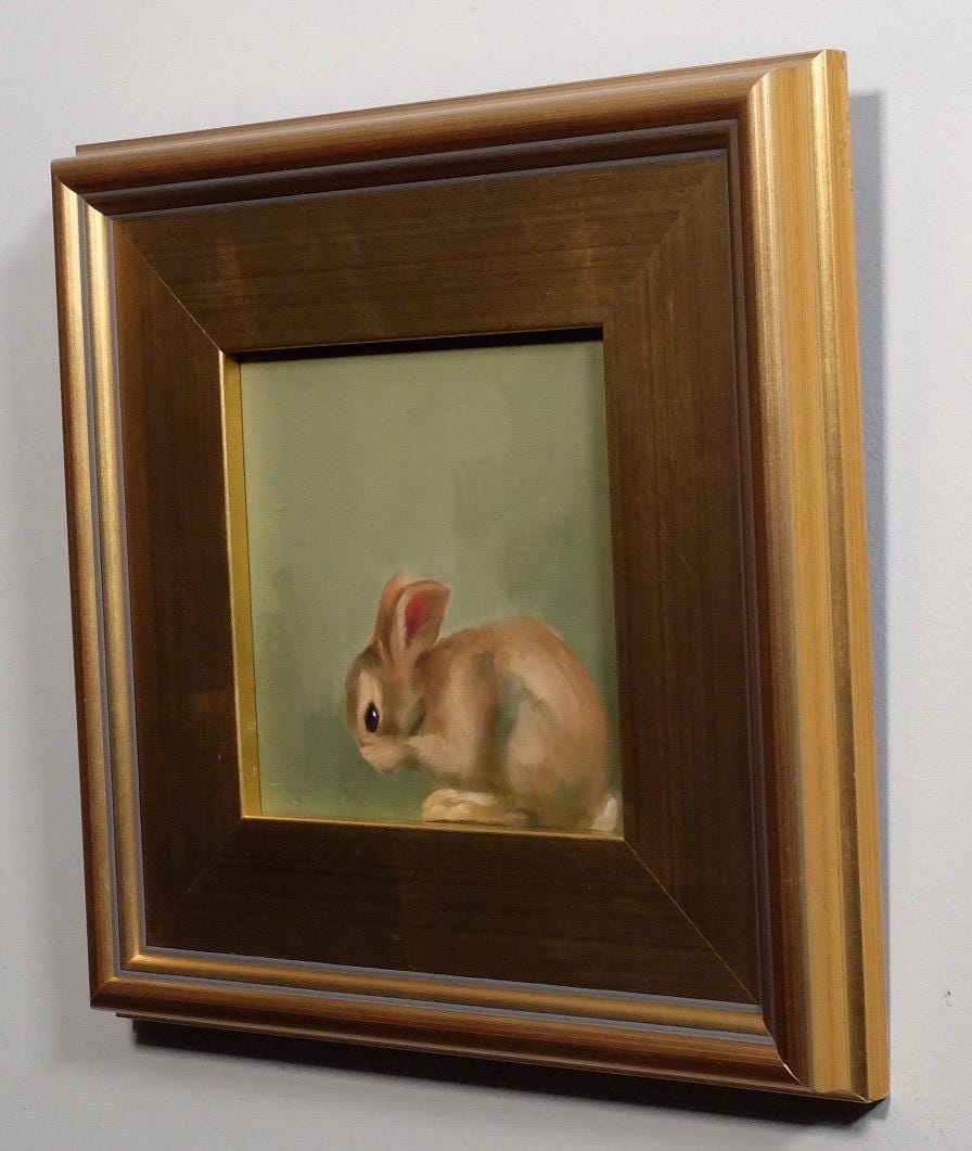 Maxwell bunny oil painting