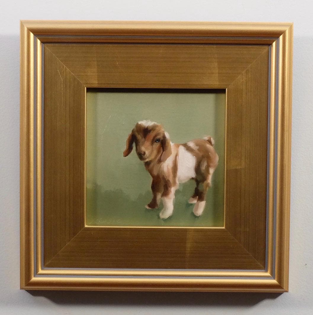 Hazel baby goat painting