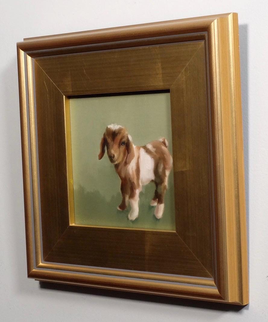 Hazel baby goat painting