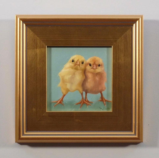 Two Peas in a Pod, baby chicks painting