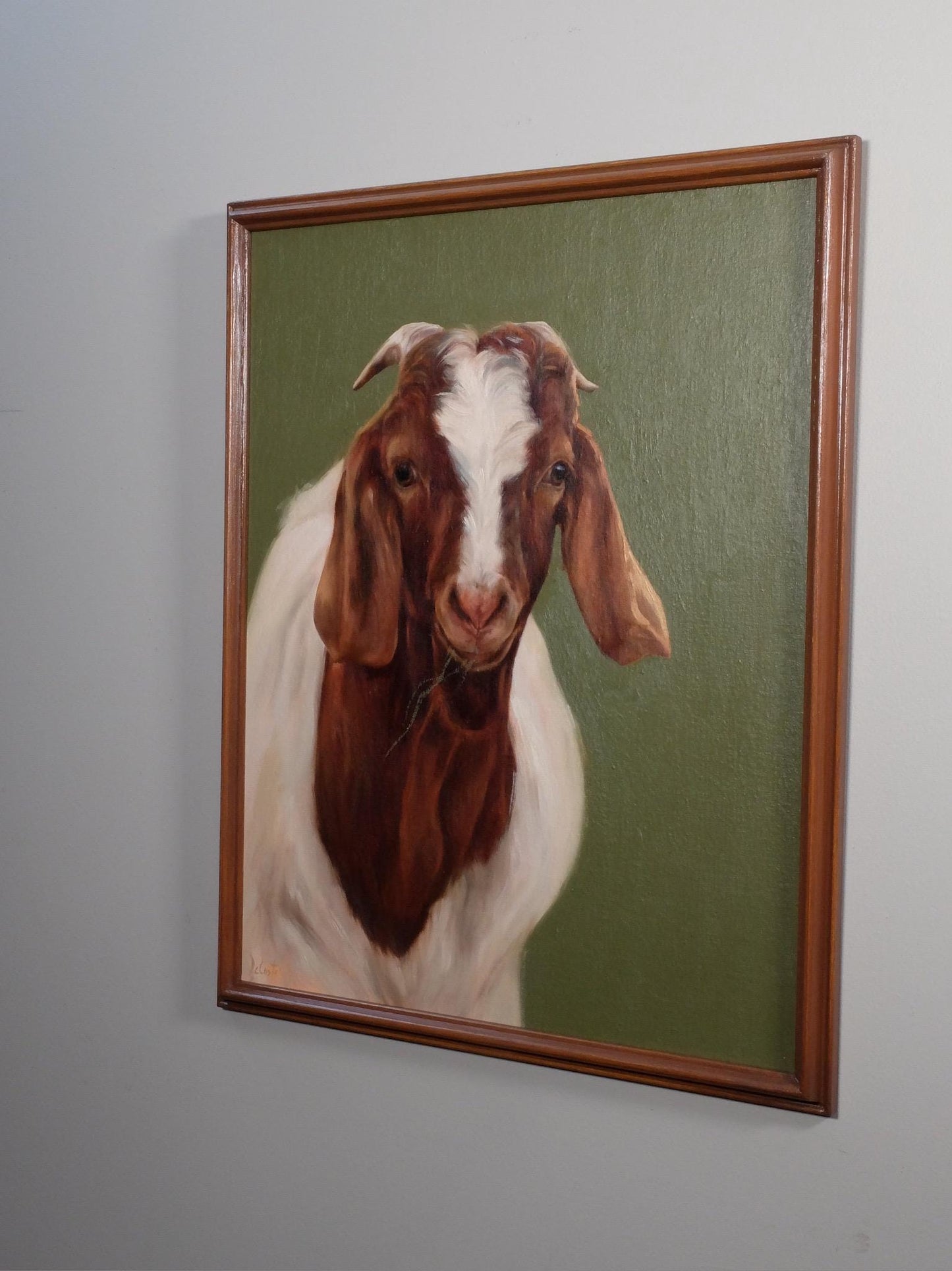 Bailey goat oil painting