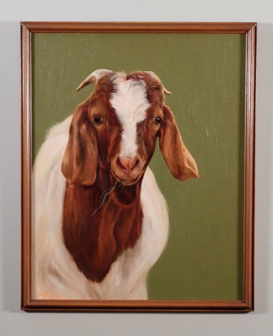 Bailey goat oil painting