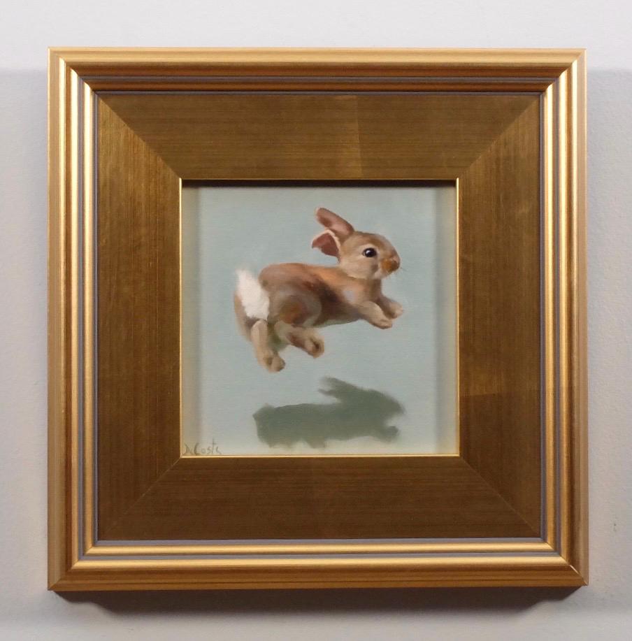 Bunny Hop, bunny jumping oil painting