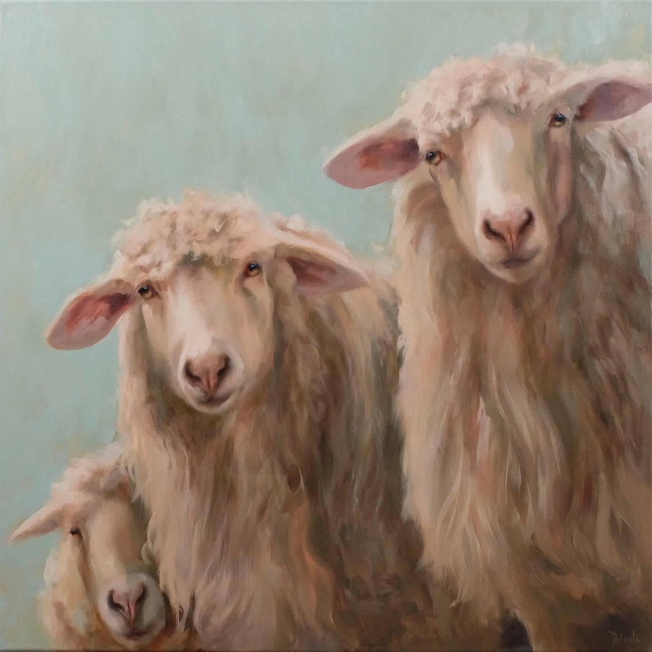 The Three Amegoes sheep print