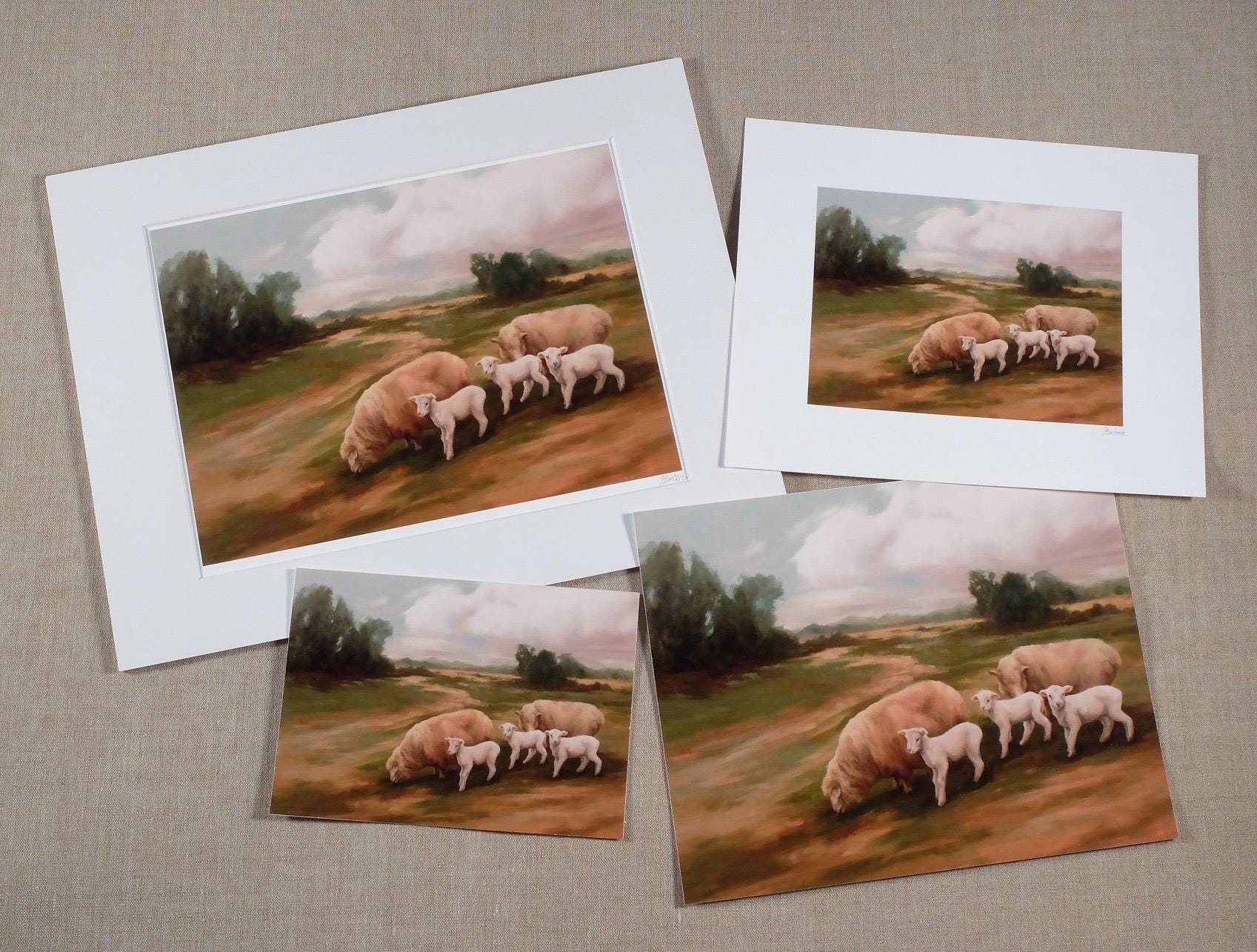 Just Passing Through sheep family print