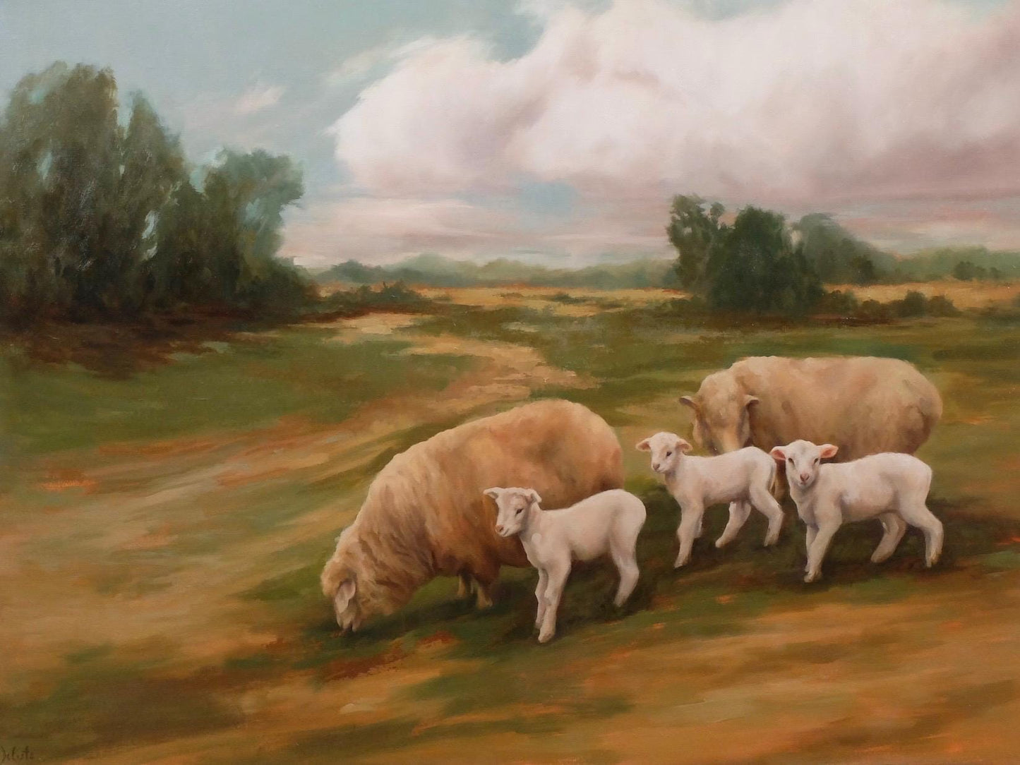 Just Passing Through sheep family print