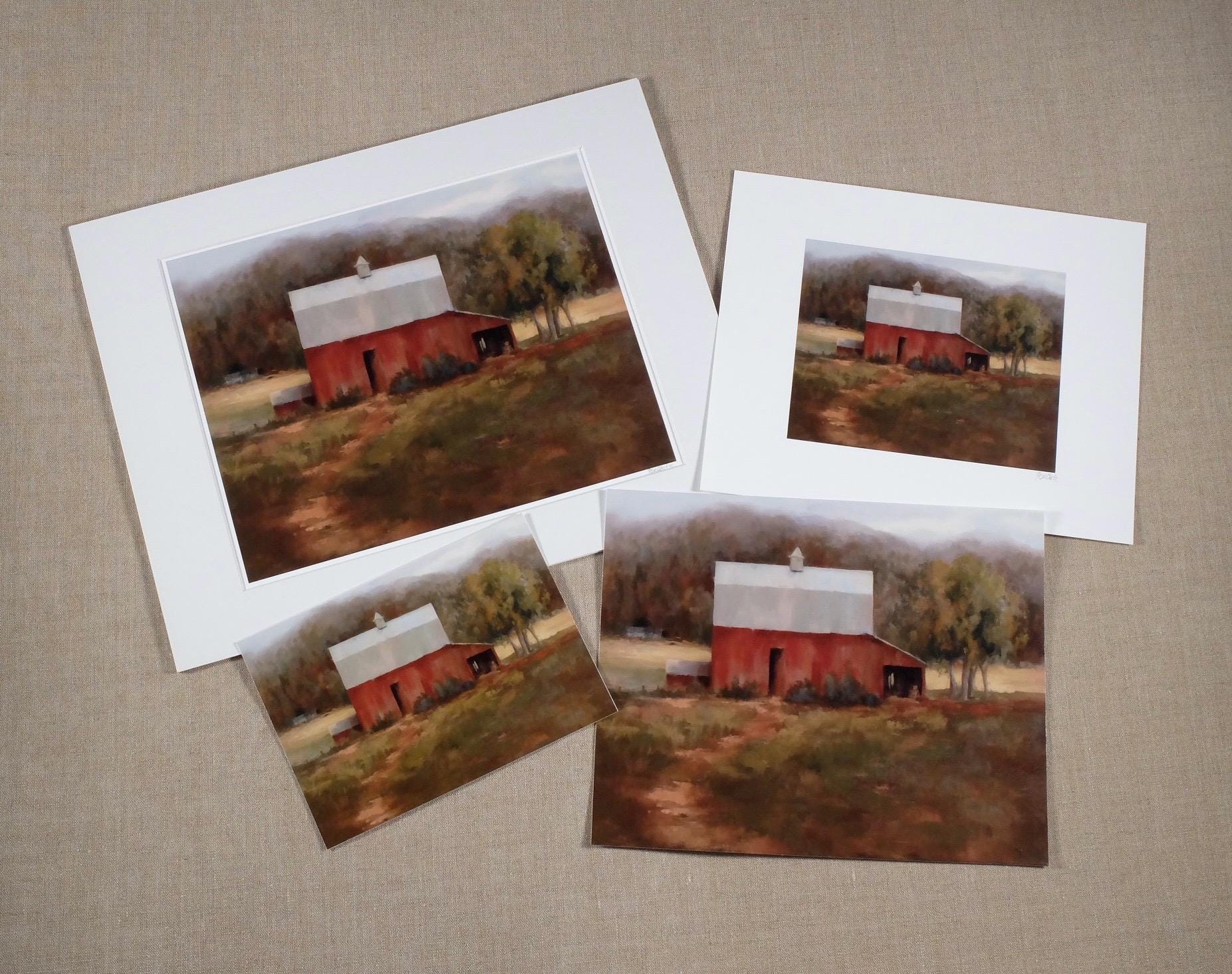 Quiet Shelter red barn in landscape
