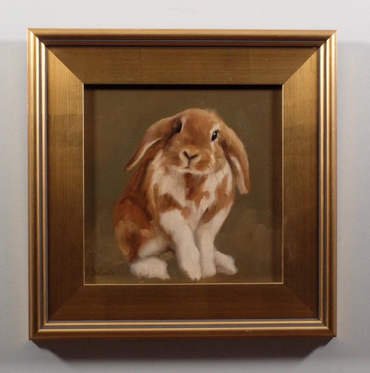 Butterscotch, bunny oil painting